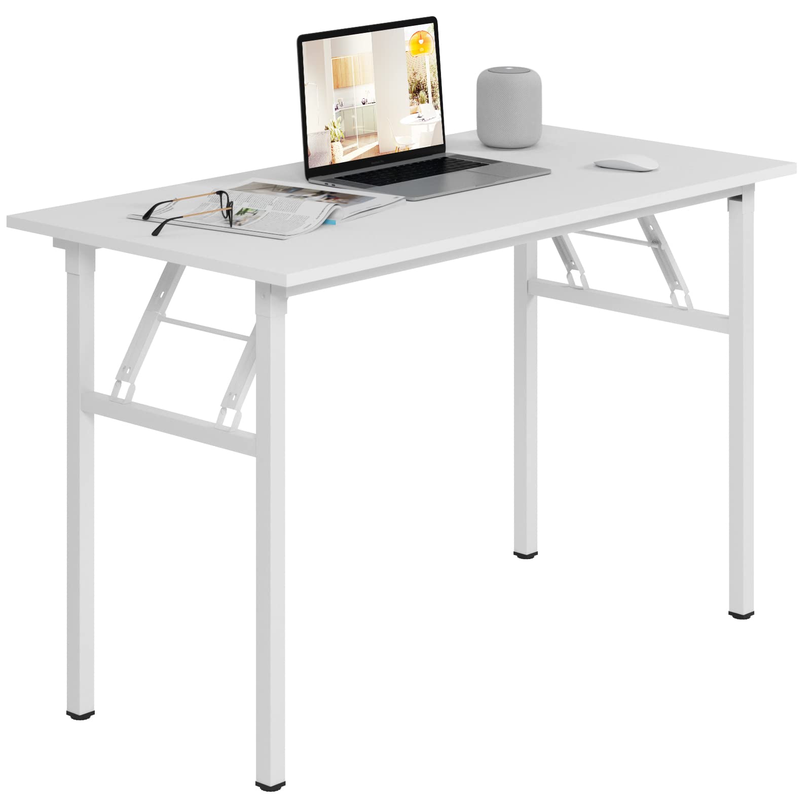 Need Office Computer Desk - 47.2L Sturdy and Heavy Duty Folding Laptop Table,Writing Table/Home Office Desk/Sewing Table,No Assembly Required,Rustic Brown AC5FB(120 * 60)