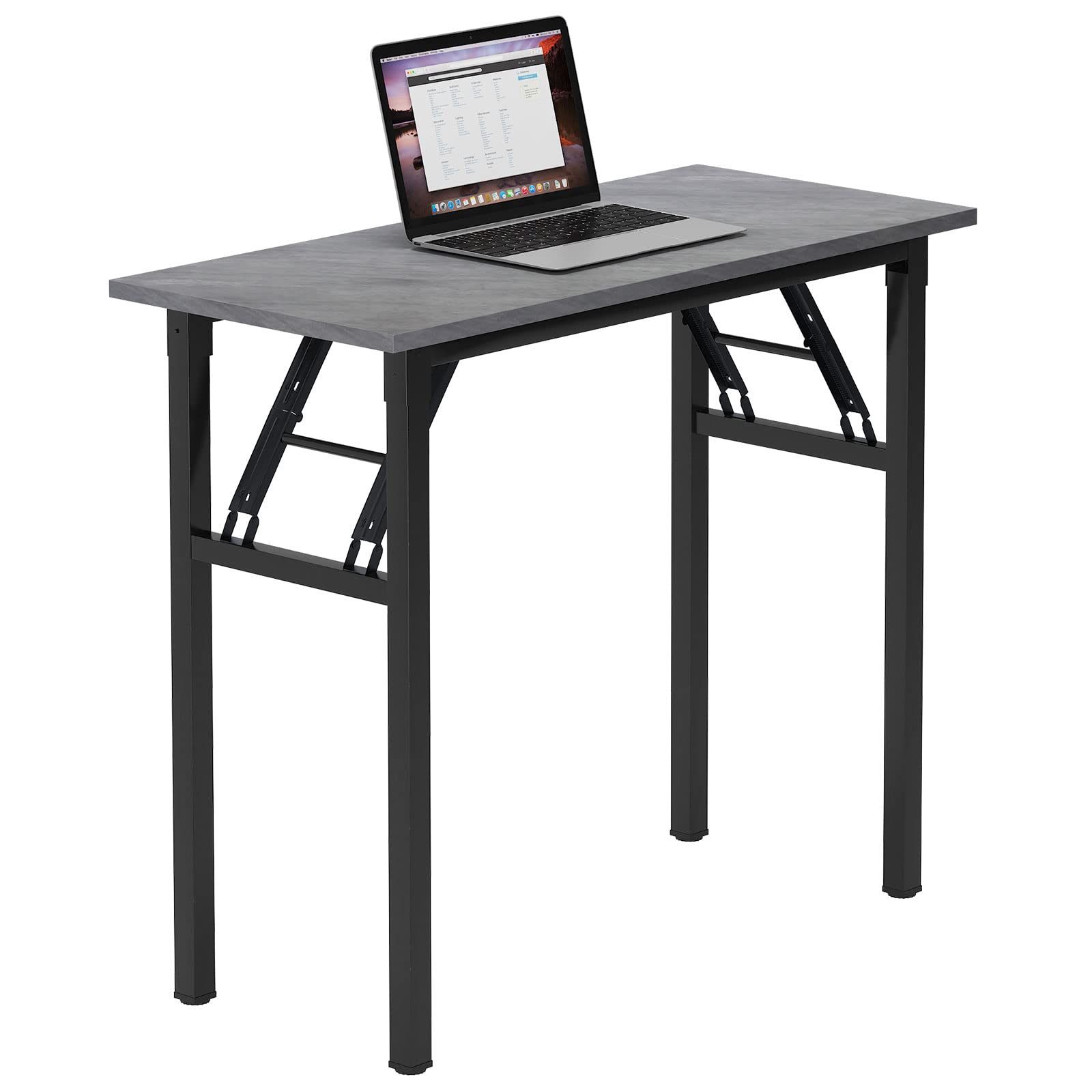 Need Office Computer Desk - 47.2L Sturdy and Heavy Duty Folding Laptop Table,Writing Table/Home Office Desk/Sewing Table,No Assembly Required,Rustic Brown AC5FB(120 * 60)