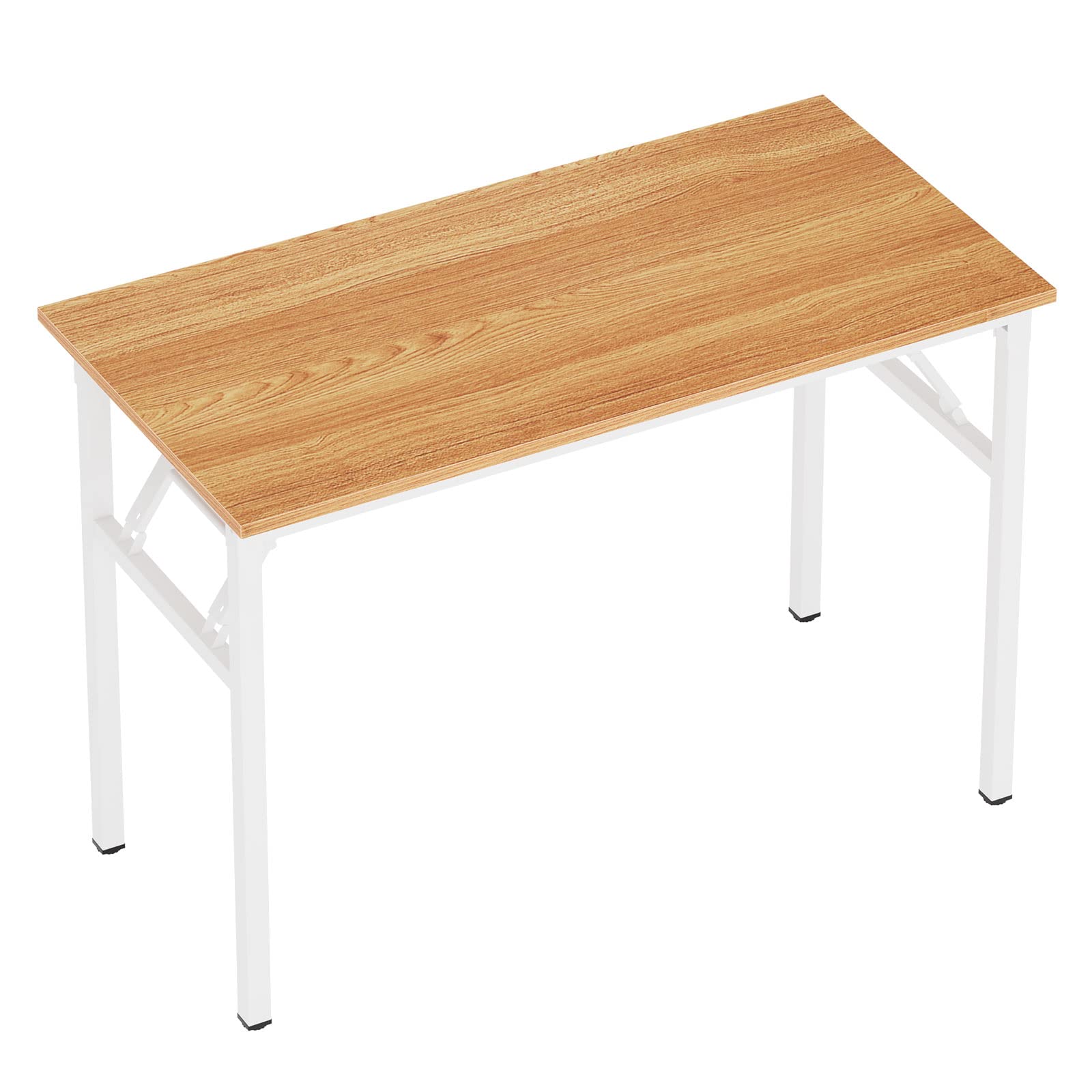 Need Folding Desk, 54 inch Large Computer Desk for Home Office, No Install Needed Study Student Writing Table Desk Workstation, Rustic Brown