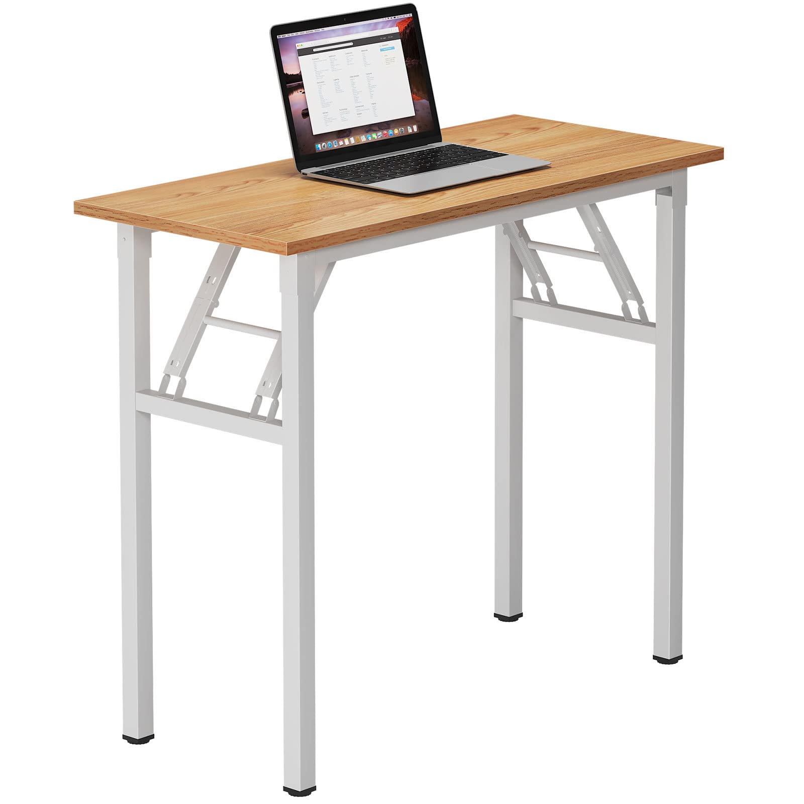 Need Office Computer Desk - 47.2L Sturdy and Heavy Duty Folding Laptop Table,Writing Table/Home Office Desk/Sewing Table,No Assembly Required,Rustic Brown AC5FB(120 * 60)
