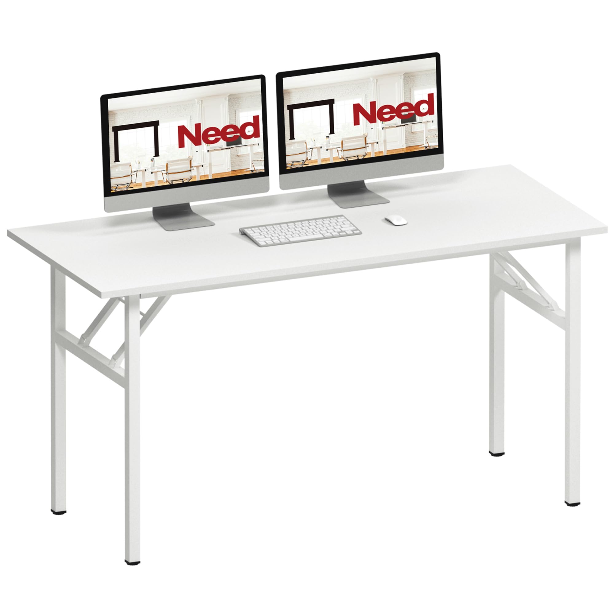 Need Office Computer Desk - 47.2L Sturdy and Heavy Duty Folding Laptop Table,Writing Table/Home Office Desk/Sewing Table,No Assembly Required,Rustic Brown AC5FB(120 * 60)