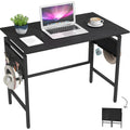 Hadulcet Folding Desk, Foldable Desk Table 40" for Space Saving, Foldable Computer Table for RV, Apartment, Office, Easy Assembly with Movable Pegboard Panels,Rustic Walnut