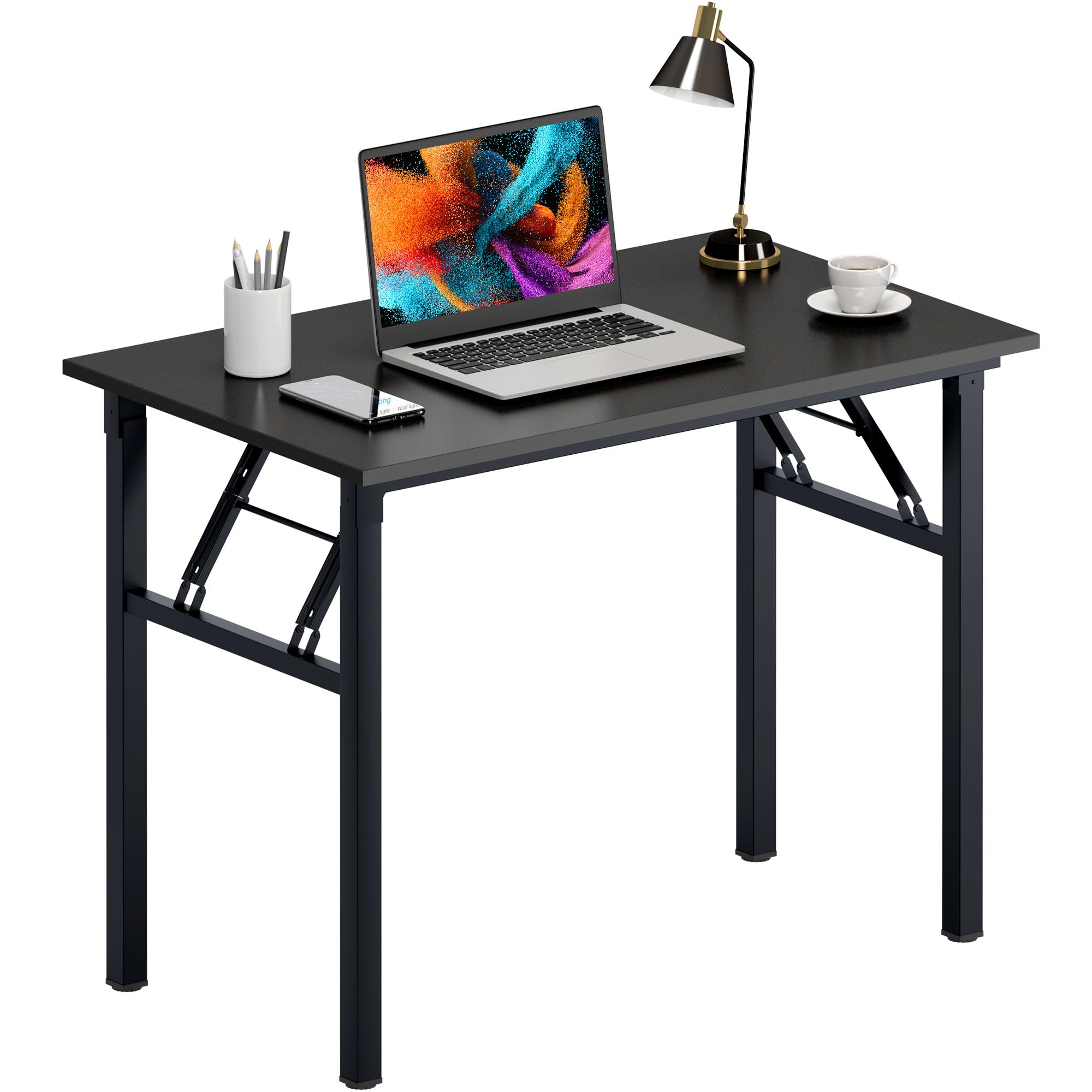 Need Office Computer Desk - 47.2L Sturdy and Heavy Duty Folding Laptop Table,Writing Table/Home Office Desk/Sewing Table,No Assembly Required,Rustic Brown AC5FB(120 * 60)