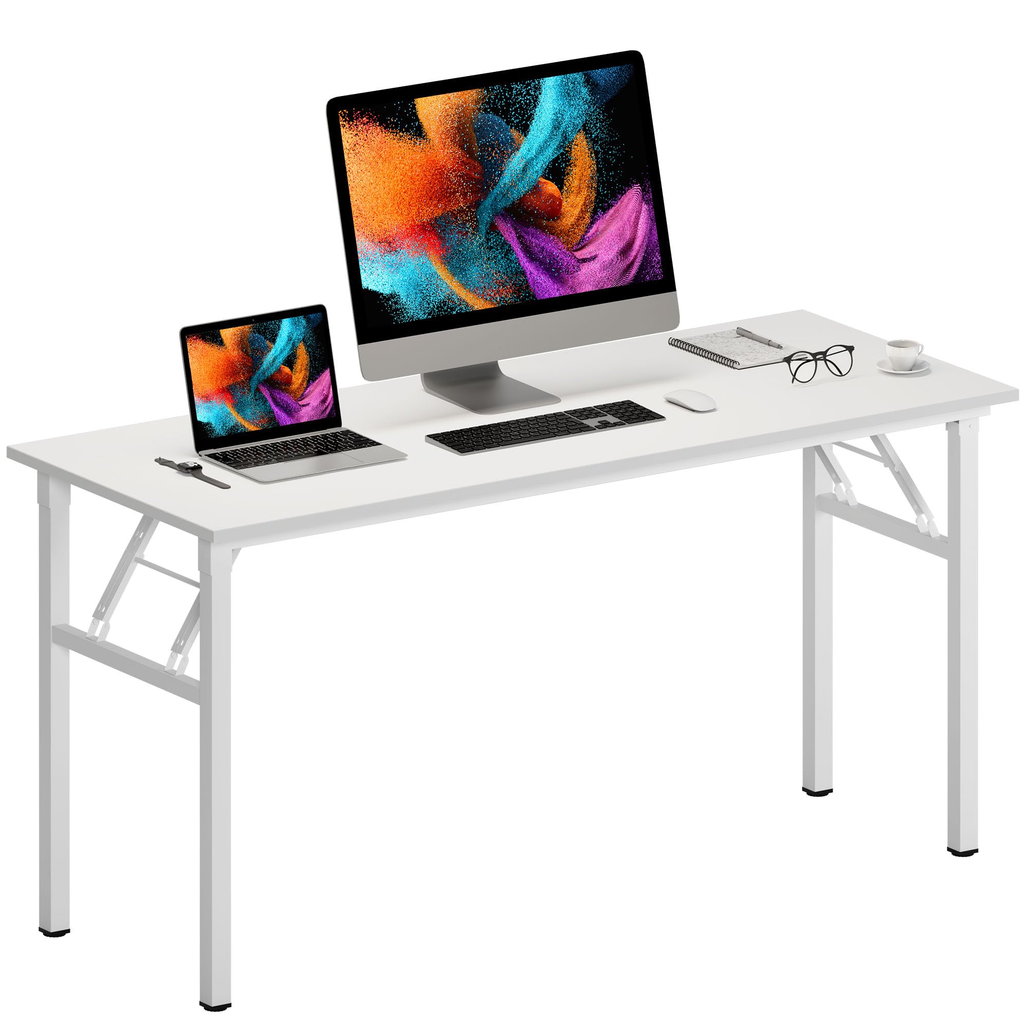 Need Office Computer Desk - 47.2L Sturdy and Heavy Duty Folding Laptop Table,Writing Table/Home Office Desk/Sewing Table,No Assembly Required,Rustic Brown AC5FB(120 * 60)