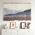 AKSWSHO Macrame Wall Hanging, Extra Large Mountain Dip-Dye Handmade Cotton Tapestry 59.06" x 38.19", Oversized Boho Wall Décor for Living Room Bedroom Studio Entryway, Serene Handcrafted Home Gift