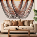 Tiamon Boho Wall Decor - 59''W x 35.4'' L Macrame Wall Hanging Dip-Dye Large Tapestry Art for Home Bathroom Farmhouse Bedroom Living Room Office Natural Modern Rustic Decoration